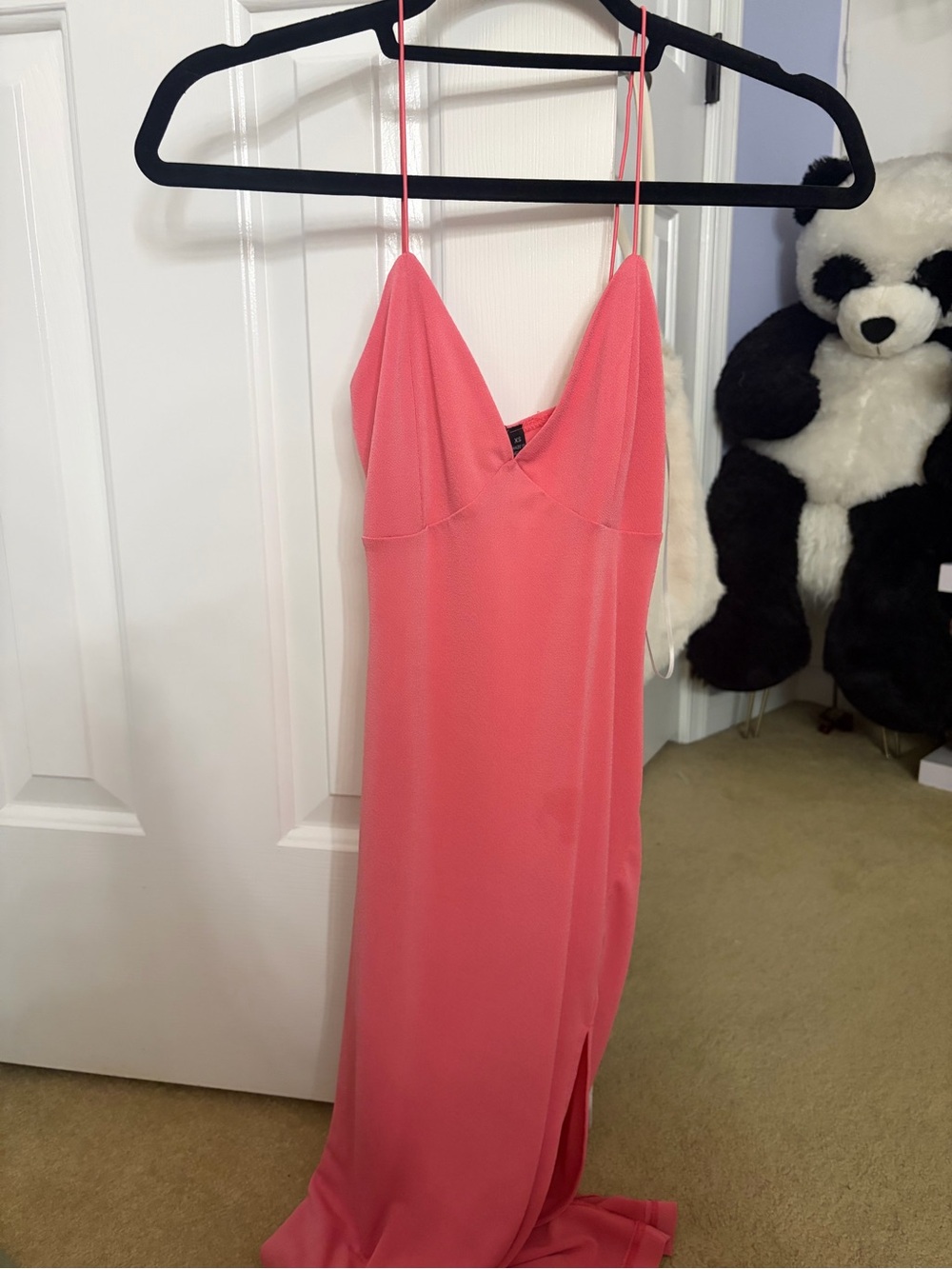 Windsor Pink Slip Maxi Dress with Spaghetti Straps